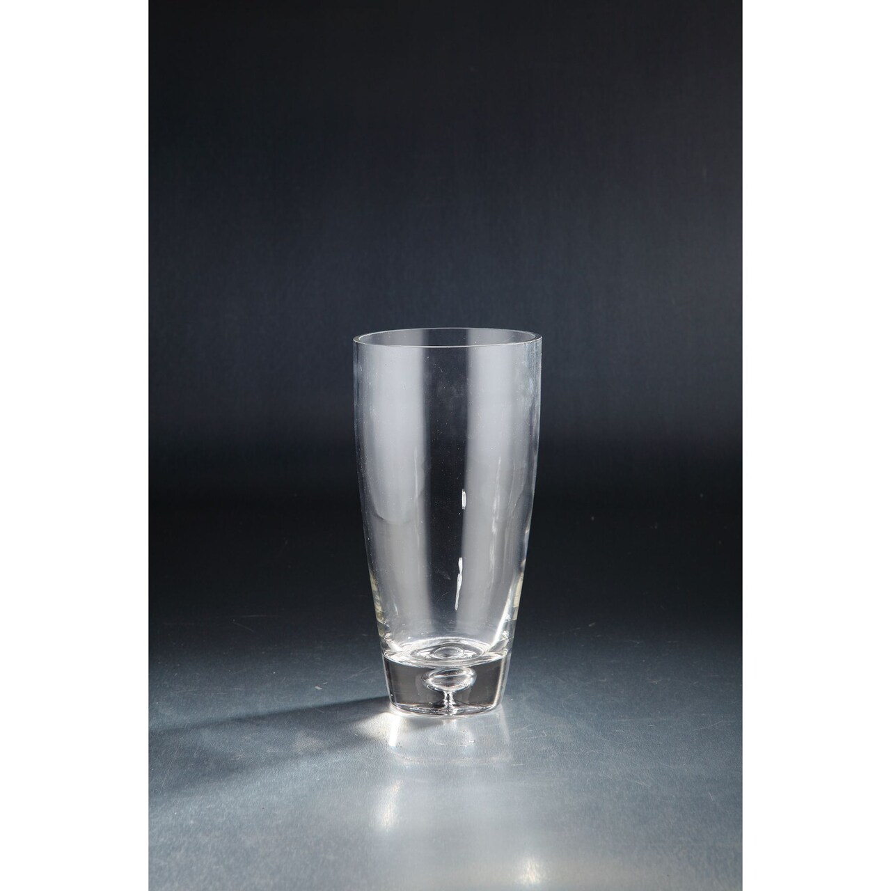 CC Home Furnishings 11" Clear Hand Blown Glass Cone Vase Tabletop Decoration